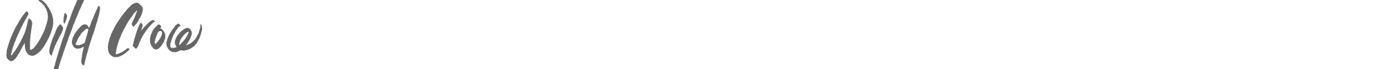 Sample characters Wild Crow Font